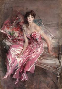 Giovanni Boldini, La signora in rosa, Ritratto di Olivia de Subercaseaux Concha, 1916