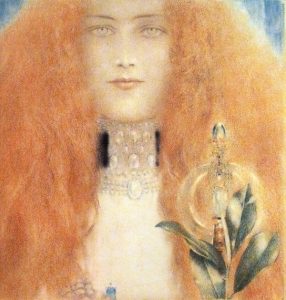 Fernand Khnopff, Testa di donna, 1899
