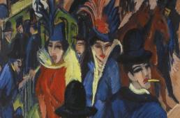 Ernst Ludwig Kirchner, Scena di strada berlinese, dettaglio, 1913