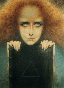 Jean Delville, Mysteriosa o Il ritratto della signora Merrill, 1892