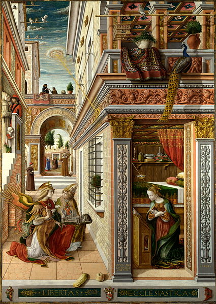 Carlo Crivelli, Annuncizione con sant'Emidio, 1486