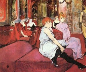 Henri de Toulouse-Lautrec, Nella sala di rue des Moulins, 1894-1895