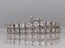 Bracciale Tennis in platino e diamanti