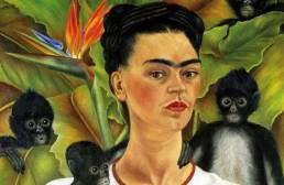 Frida Kahlo, Autoritratto con scimmie, dettaglio, 1943