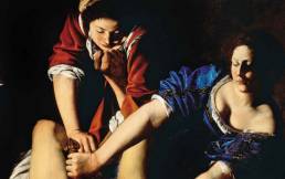 Artemisia Gentileschi, Giuditta che decapita Oloferne, dettaglio, 1612-1613