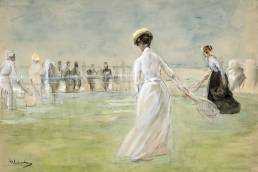 Max Liebermann , Partita di tennis in riva al mare, 1901