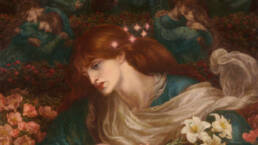 Dante Gabriel Rossetti, The Blessed Damozel, dettaglio, 1871-1878