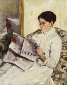 Mary Cassatt, La madre dell'artista che legge Le Figaro, 1877-1878