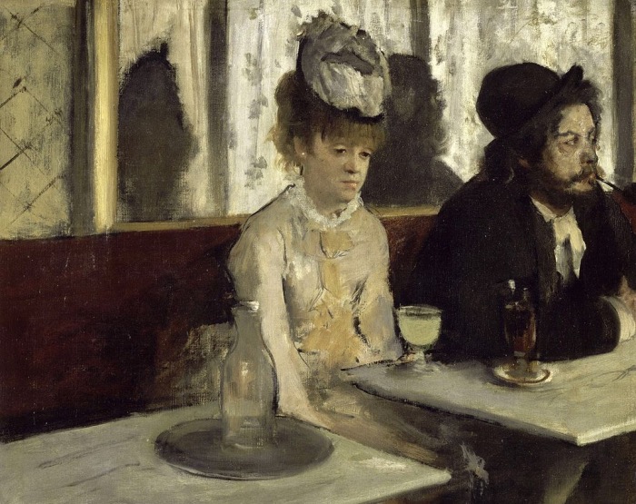Edgar Degas, L'assenzio, dettaglio, 1875-1876