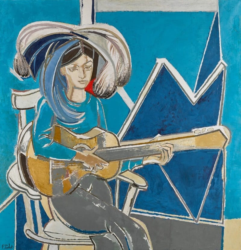 Françoise Gilot, Paloma mentre suona la chitarra, 1965