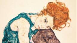 Egon Schiele, La moglie dell'artista, dettaglio, 1917