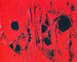 Alberto Burri, Rosso Plastica, 1962