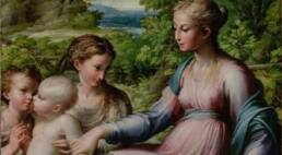Parmigianino, Vergine con Bambino, san Giovanni Battista e Maria Maddalena, dettaglio, 1530