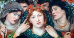 Dante Gabriel Rossetti, La sposa, dettaglio, 1865-1866